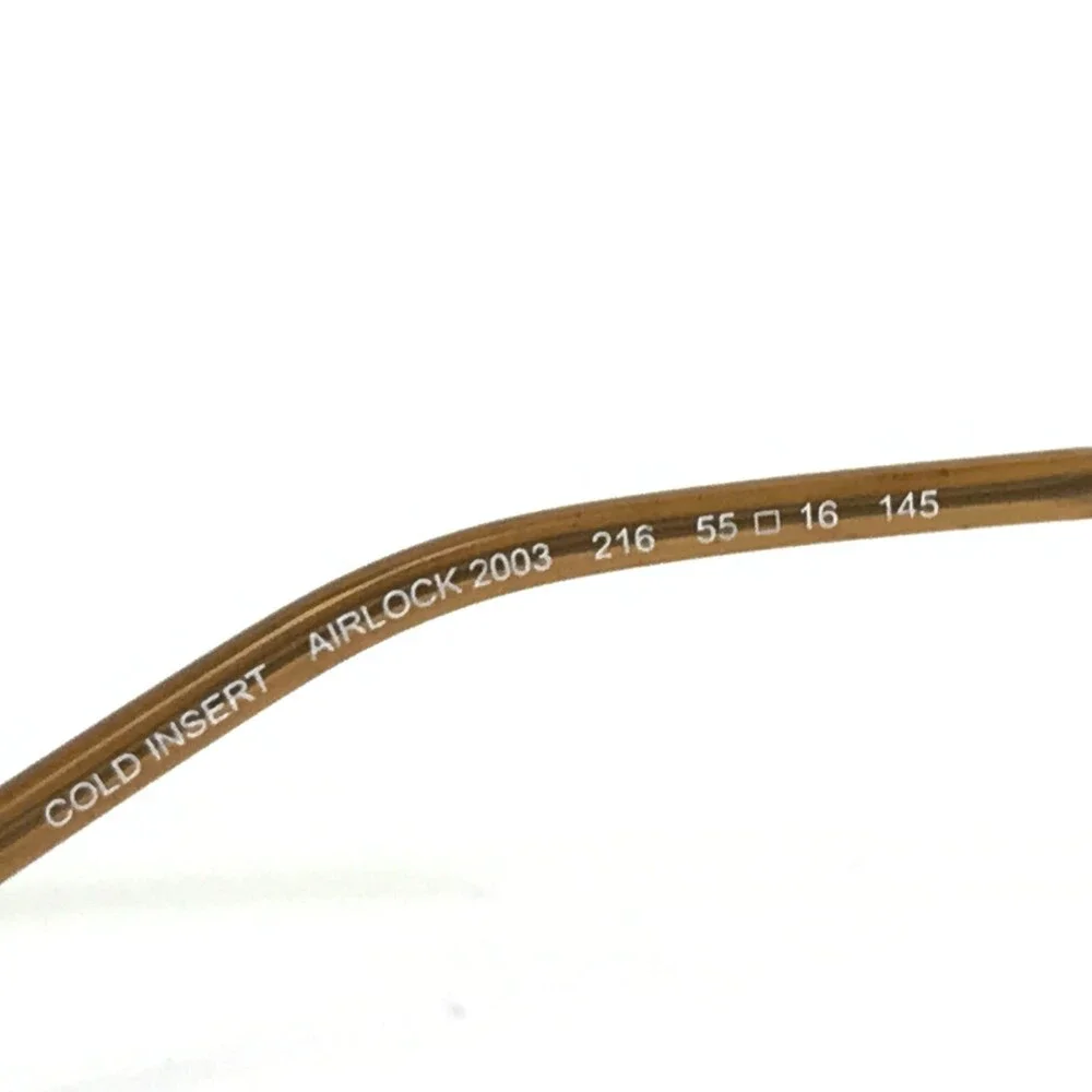Marchon Airlock AURA 2003 216 Eyeglasses Frames Brown Striped Gray 55-16-145